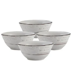 Fruit Bowls|Pfaltzgraff® Trellis White Set of 4 Fruit Bowls