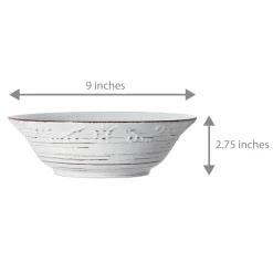 Serve Bowls|Pfaltzgraff® Trellis White Vegetable Serve Bowl