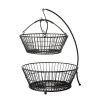 Fruit And Storage Baskets|Gourmet Basics® Tully 2 Tier Fruit Storage Basket with Banana Hook
