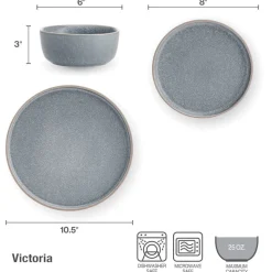 Dinnerware Service For 4|Pfaltzgraff® Victoria 12 Piece Dinnerware Set, Service for 4