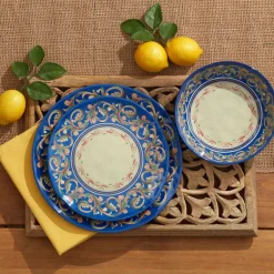 Dinnerware Service For 4|Dinnerware Service For 8|Pfaltzgraff® Villa della Luna® Outdoor Melamine Dinnerware Set
