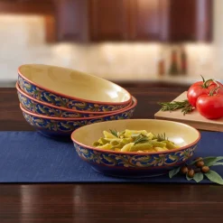 Pasta Bowls|Pfaltzgraff® Villa della Luna® Set of 4 Individual Pasta Bowls