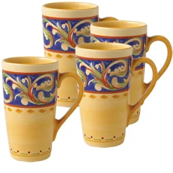 Coffee Mugs|Pfaltzgraff® Villa della Luna® Set of 4 Latte Mugs