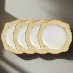 Salad Plates|Pfaltzgraff® Villa della Luna® Set of 4 Scalloped Salad Plates