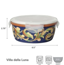 Serve Bowls|Pfaltzgraff® Villa della Luna® Storage Bowl with Lid