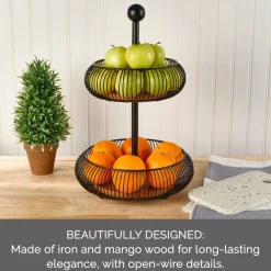 Fruit And Storage Baskets|Gourmet Basics® Westfield 2 Tier Storage Basket