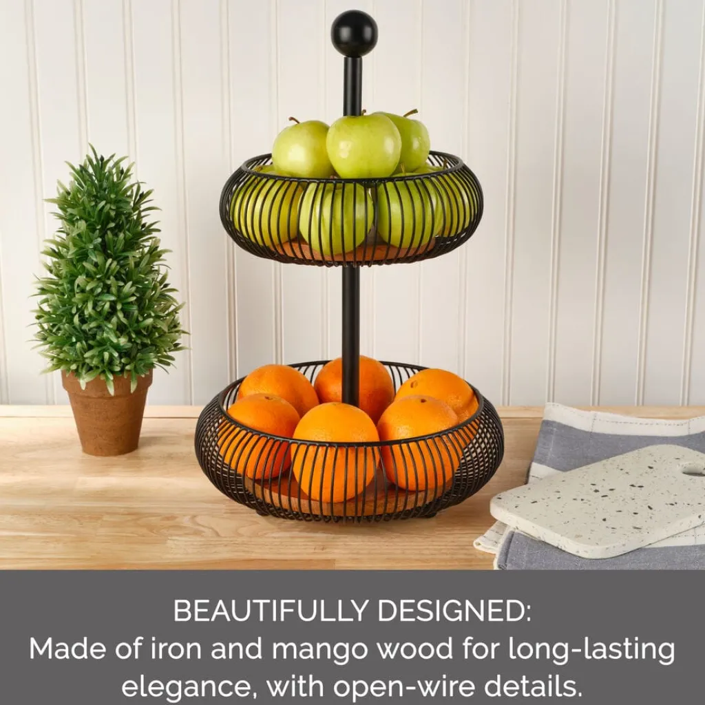 Fruit And Storage Baskets|Gourmet Basics® Westfield 2 Tier Storage Basket