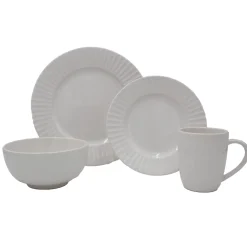 Dinnerware Service For 8|Pfaltzgraff® White Embossed 32 Piece Dinnerware Set, Service for 8