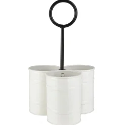 Flatware Caddies|Towle® Living White Flatware Metal Storage Caddy