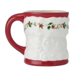 Coffee Mugs|Pfaltzgraff® Winterberry® African American Santa Mug