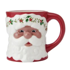 Coffee Mugs|Pfaltzgraff® Winterberry® African American Santa Mug