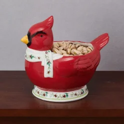 Serve Bowls|Pfaltzgraff® Winterberry® Cardinal Candy Bowl