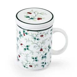 Teacups|Pfaltzgraff® Winterberry® Covered Mug with Tea Infuser