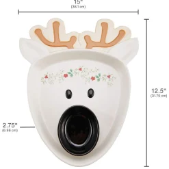 Chip And Dips|Pfaltzgraff® Winterberry® Reindeer Chip and Dip Platter