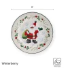 Salad Plates|Pfaltzgraff® Winterberry® Set of 4 African American Jolly Santa Salad Plate
