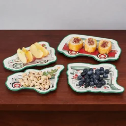 Appetizer Plates|Pfaltzgraff® Winterberry® Set of 4 Figural Appetizer Dessert Plates