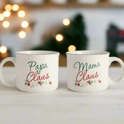 Coffee Mugs|Pfaltzgraff® Winterberry® Set of 2 Mama and Papa Claus Mugs