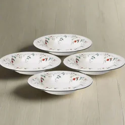 Soup Cereal Bowls|Pfaltzgraff® Winterberry® Set of 4 Rim Soup Bowls