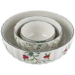 Serve Bowls|Pfaltzgraff® Winterberry® Set of 3 Scalloped Serving Bowls