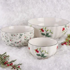 Serve Bowls|Pfaltzgraff® Winterberry® Set of 3 Scalloped Serving Bowls