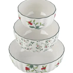 Serve Bowls|Pfaltzgraff® Winterberry® Set of 3 Scalloped Serving Bowls