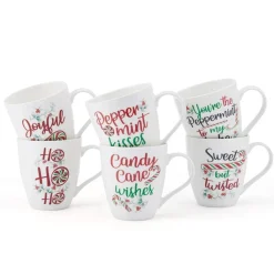 Coffee Mugs|Pfaltzgraff® Winterberry® Set of 6 Sentiment Mugs