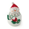 Fruit And Storage Baskets|Cookie Jars|Pfaltzgraff® Winterberry® Snowman with Cardinal Cookie Jar